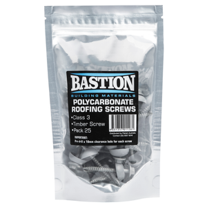 Bastion Type 17 Class 3 Polycarbonate Roofing Screws  - 25 Pack