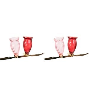 2x 2pc Urban Products Kinkora Flower Clip Vases Light