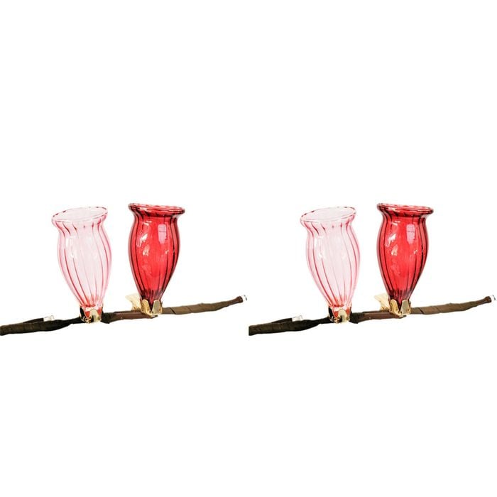 2x 2pc Urban Products Kinkora Flower Clip Vases Light