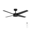 Brilliant 132cm Black Matt Grace 4 Blade DC Ceiling Fan with Remote 