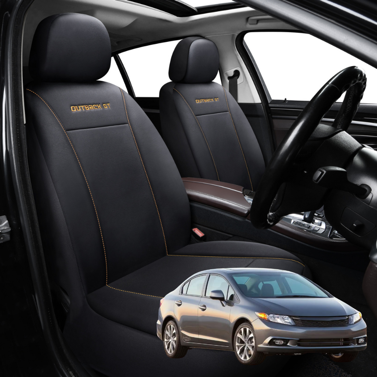 Car Seat Cover for Honda Civic 2012 2016 (Sedan, 9th Gen