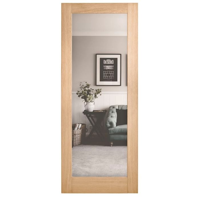 Corinthian 2340 x 720 x 35mm Internal Door White Oak Moda Mirror AMOD25