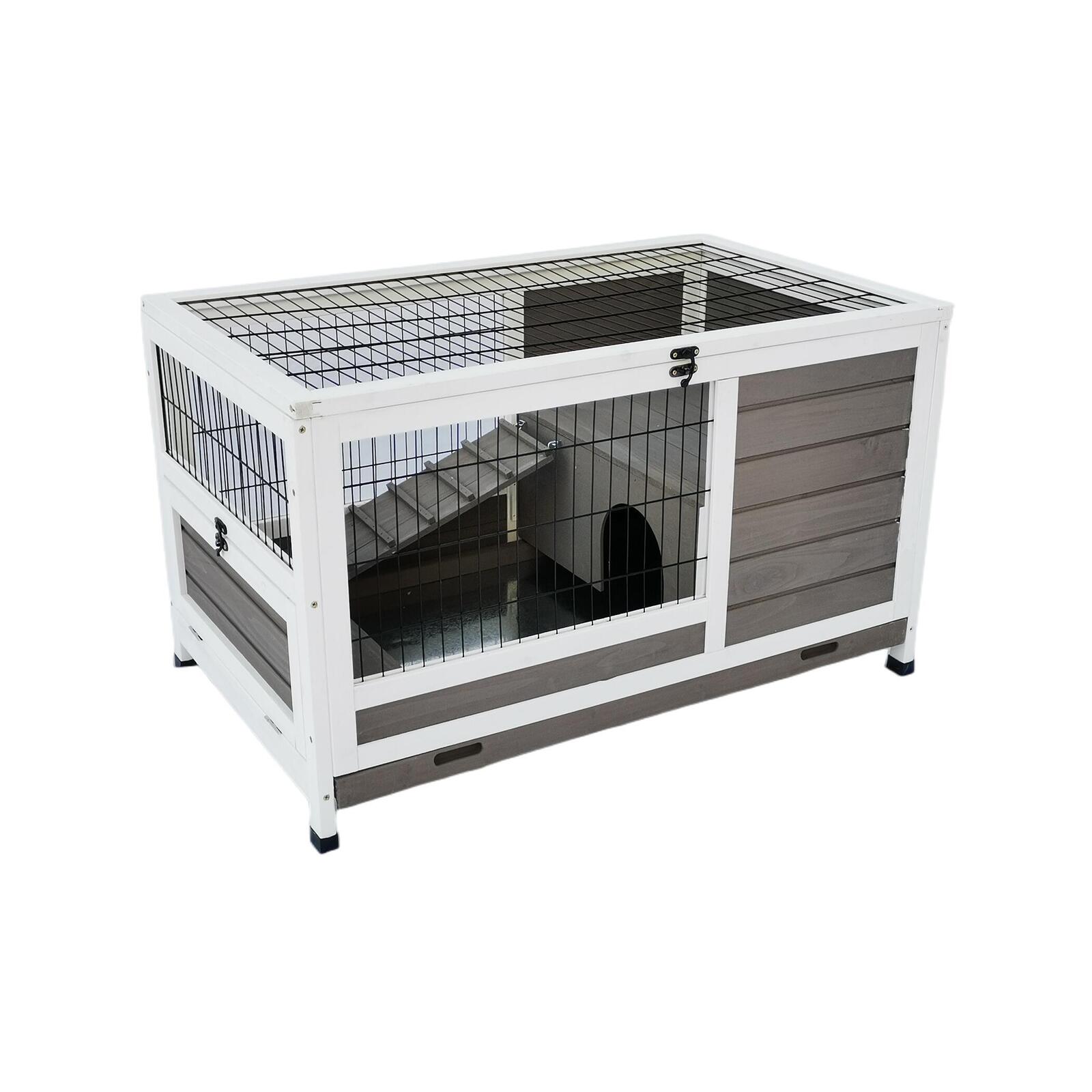 YES4PETS Rabbit Hutch Cat House Cage Guinea Pig Ferret Cage Bunnings Australia