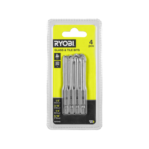 Ryobi 4 Piece Glass And Tile Drill Bit Set