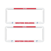 2x OFFICIAL AFL WESTERN BULLDOGS Car Number Plate Frame Cover Surround
