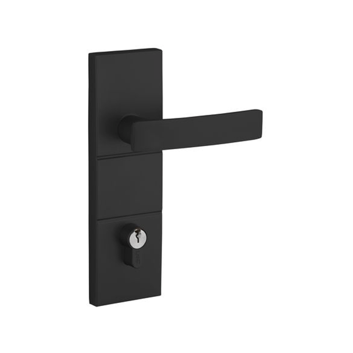 Lane Matte Black Indigo Entrance Lock Set