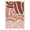 Loopsie-330cm X 240cm-sapa Pink And Red Abstract Washable Rug
