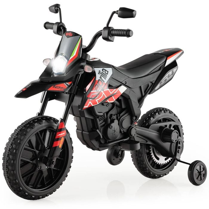 Costway Electric  Kids Ride On Motorcycle Aprilia Licensed Red