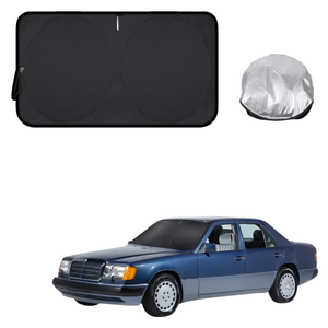 Front Windscreen Sun Shade for Mercedes-Benz 300 Series 1986 - 1995 (W124) - Standard 150 x 85 cm - Black