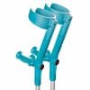 Forearm Crutches With Safety Cuff & Hinge, Lightweight & Adjustable - Aqua