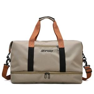 NNEOBA Nylon Travel Gym Duffel Bag Khaki