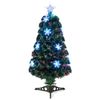 Costway 90cm Pre-Lit Fiber Optic Christmas Tree 85 PVC Branch Tip-Green