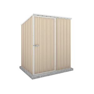 Absco Sheds 1.52 x 0.78 x 1.80m Classic Cream Single Door Reverse Skillion Garden Shed