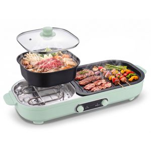 YOPOWER 2-IN-1 Electric Grill and Hot Pot 5L