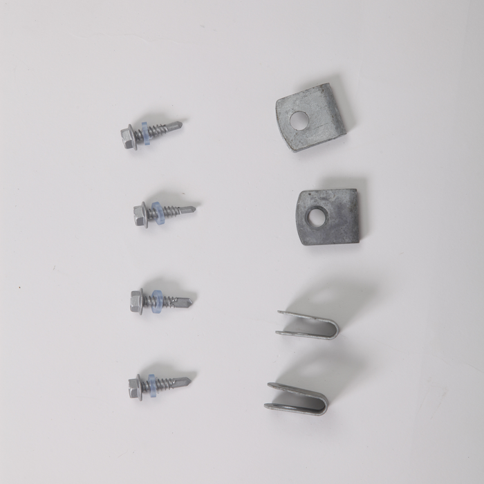 RapidFence Roll Top Wire Mesh Fence U Clips And Teck Screws - 20 Pack