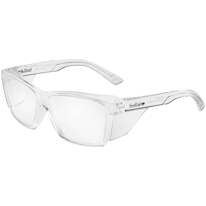 Bollé Safety Crystal Frame Clear Platinum Lens STKS 420 Safety Glasses