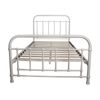 Metallica  Single Bed Size Metal Frame Platform Mattress Base White