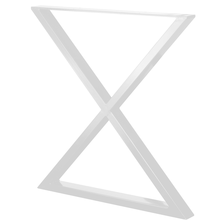 Rapid 700 x 732 x 50mm White Steel Tube San Pedro Table Leg