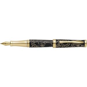 Cross Sauvage Year Of Goat Medium Fountain Pen Stationery Writing Lacq/23kt Blk