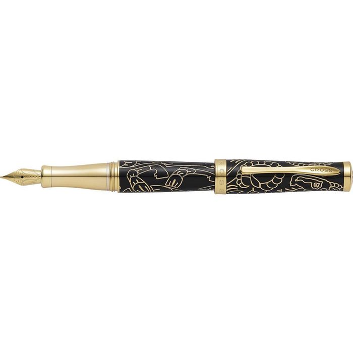 Cross Sauvage Year Of Goat Medium Fountain Pen Stationery Writing Lacq/23kt Blk