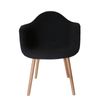 Sk Designer Living | Replica Eames Daw Hal Inspired Chair | Fabric & Natural - Charcoal