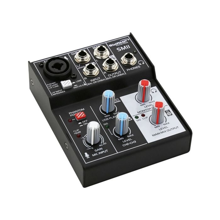 SWAMP 3 Channel Mixer Audio Interface - 1 Mic Preamp - USB Record / Playback