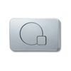 Azzurra Silver Zero Dual Flush Button To Suit OK-011B In Wall Cistern