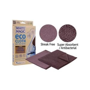 White Magic Eco Cloth Microfibre Coffee Machine Cleaning Cloths 32 X 32cm