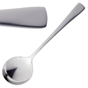 Olympia Soup Spoons Clifton 18/0 Stainless Steel Polished Finish 12 Pack 180mm