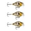 3x Rapala 3.5cm X Light Crank Shallow Run Crankbait Fishing Lures - Gill UV