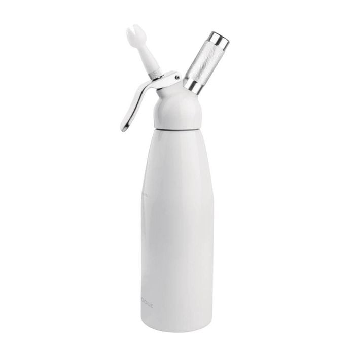 Vogue Whipped Cream Dispenser Professional Metal Body 1ltr 335(h)x110(w)x94(d)mm