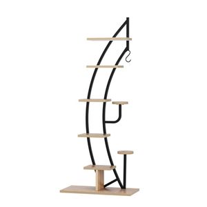 Artiss Plant Stand 6 Tier Metal Half Moon Shape Ladder Flower Pots Corner Shelf
