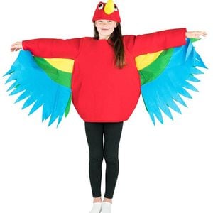 Colourful Kids Novelty Parrot Animal Costume - One Size