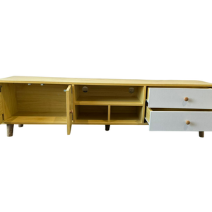 NNECN Two-Doors, Two-Drawers Wooden TV Cabinet