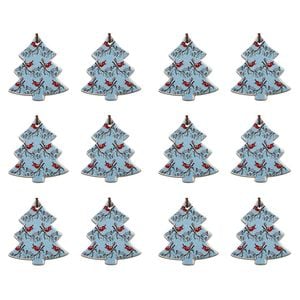 12x LVD Hang Tree Red Bird Xmas Decorative Sculpture Hanging Home/Lounge Decor