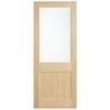 Corinthian 2340 x 820 x 40mm Entrance Door Blonde Oak Translucent Glass AWO2G