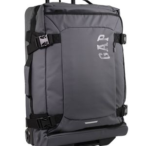 GAP Travel Medium Soft Shell Suitcase Lockable Trolley Luggage 62cm Charcoal
