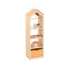 Jooyes Wooden Play Tower Bookcase Storage Shelf - Oak | 33cm | Display Shelf