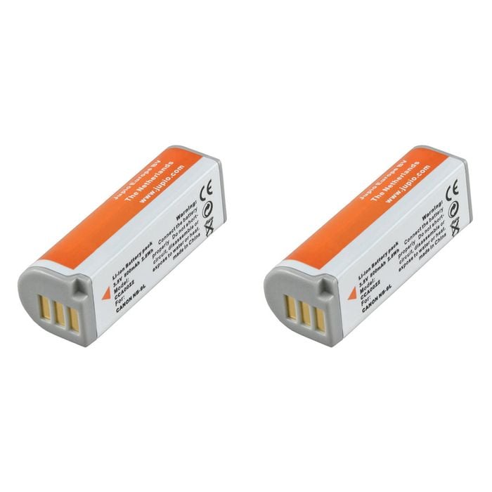 2PK Jupio Li-Ion 3.5V 800mAh Rechargeable Battery For Canon NB-9L Camera