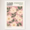 Galrie Stunning Flower Market Art Print from Stockholm, White Frame, A1 60 x 84cm (23 x 33inch)