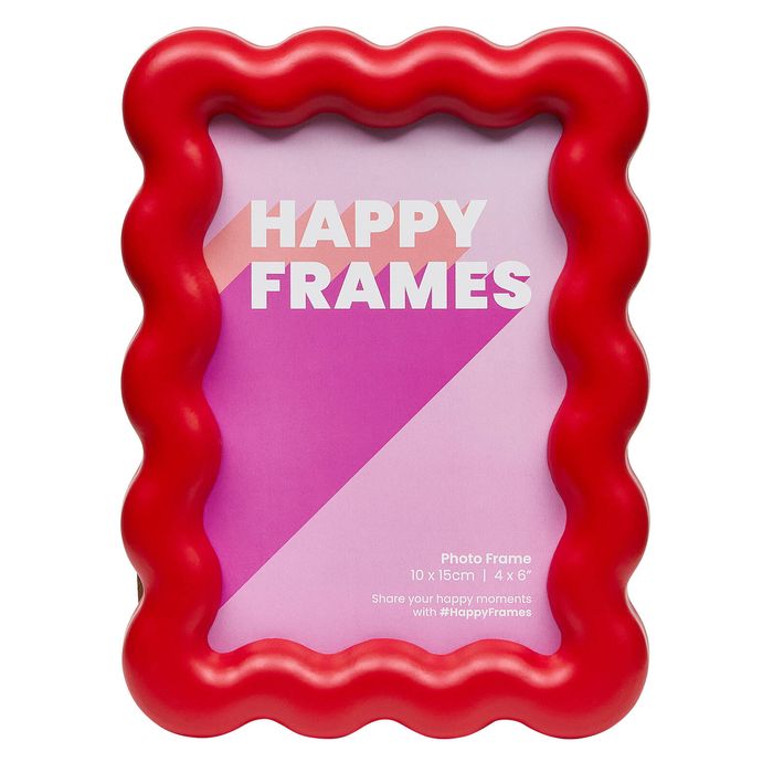 Happy Frames 4x6" Wavy Photo Frame Red