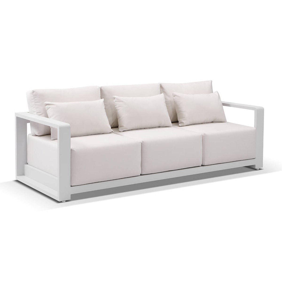 Whitehaven 3 Seater Outdoor Aluminium Lounge With Sunbrella Cushions 