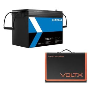 Gentrax 12v 200ah Lithium Battery + 200w Folding Solar Panel
