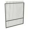 ProtectorAl 1201 - 1500 x 1800mm Woodland Grey Aluminium Garden Gate Picket Top with Mid Rail