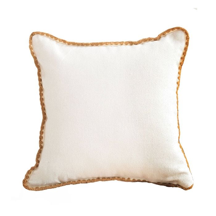 SOGA Warm Wood Tone Apricot Shell Edge Throw Pillow 45cm