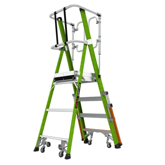Little Giant 150kg 4 Step Safety Cage Platform Ladder LSC4 2.0