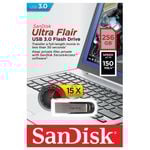 SanDisk USB Drive 3.0 Ultra Flair 256GB USB Flash Drive PC Memory Stick SDCZ73-256G