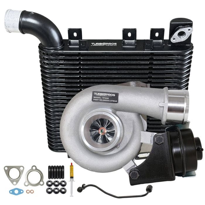 Upgrade Billet Turbo Charger With 64mm Intercooler And Genuine Oil Feed Pipe For Hyundai Santa Fe D4eb 2.2l 2006-2009