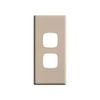 HPM LINEA 2 Gang Architrave Coverplate - Light Grey