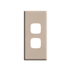 HPM LINEA 2 Gang Architrave Coverplate - Light Grey